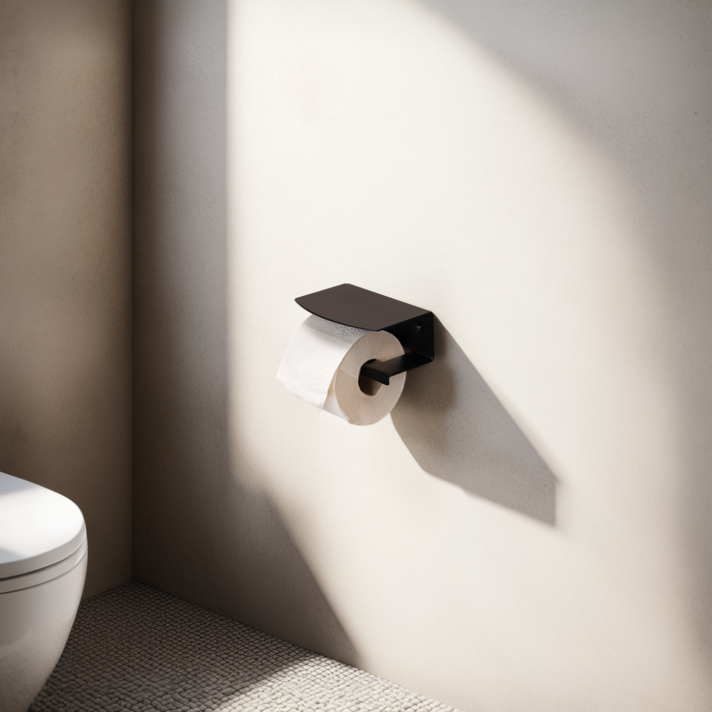 Toiletrolhouder 'Cloudy' S, kleur zwart